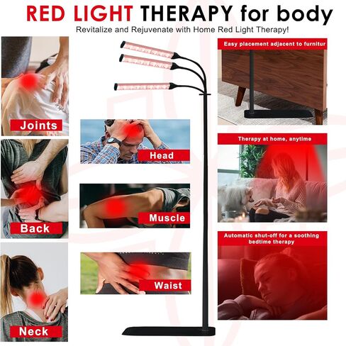 Red Light Therapy Lamp for Face & Body – LED 660nm Red & 850nm&940nm Infrared Light with Adjustable Stand – Skin Care & Muscle Relief Device in Saudi Arabia