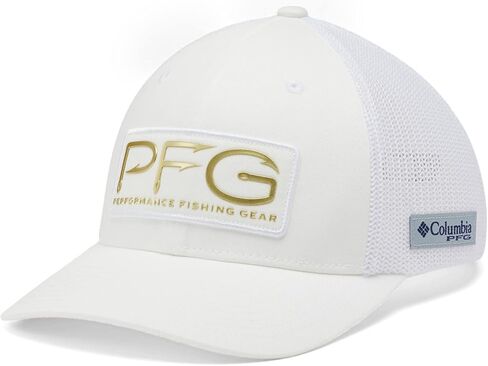قبعة كرة شبكية PFG Hooks للجنسين من كولومبيا، أزرق محيطي/أبيض، مقاس كبير/X-Large in Saudi Arabia