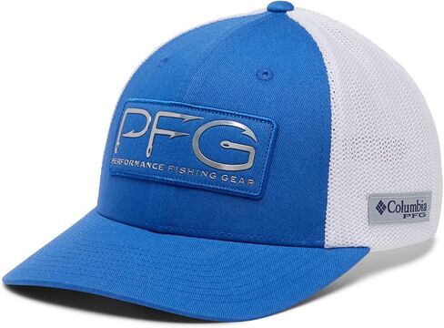 قبعة كرة شبكية PFG Hooks للجنسين من كولومبيا، أزرق محيطي/أبيض، مقاس كبير/X-Large in Saudi Arabia