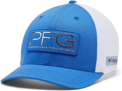 قبعة كرة شبكية PFG Hooks للجنسين من كولومبيا، أزرق محيطي/أبيض، مقاس كبير/X-Large in Saudi Arabia