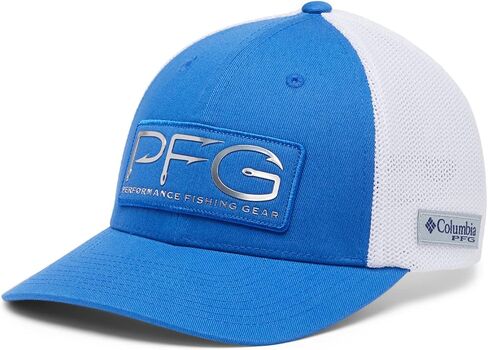 قبعة كرة شبكية PFG Hooks للجنسين من كولومبيا، أزرق محيطي/أبيض، مقاس كبير/X-Large in Saudi Arabia