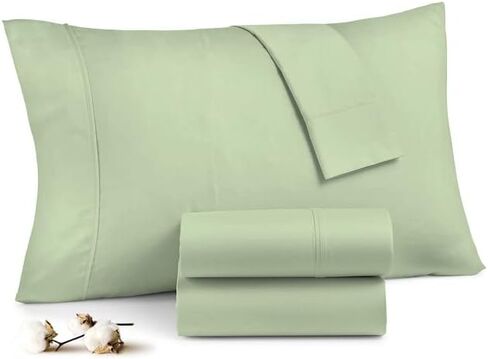 Pillow Cases Set of 2, 100% Cotton 13x18 Inch Pillowcases Sateen Weave, 600 Thread Count Hotel Quality, Soft and Breathable Envelope Closure Light Grey Pillow Case in Saudi Arabia