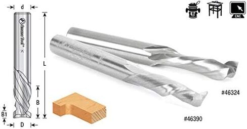 Amana Tool - 46390 CNC Solid Carbide Compression Spiral For Solid Wood 1/4 Dia x 7/8 x 1/4 in Saudi Arabia