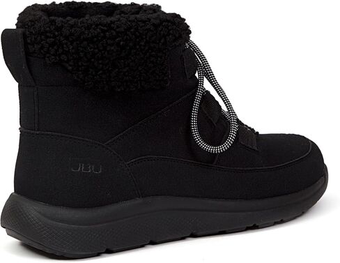 JBU Womens Freeze Round Toe Snow Casual Boots Ankle Low Heel 1-2" - Black in Saudi Arabia