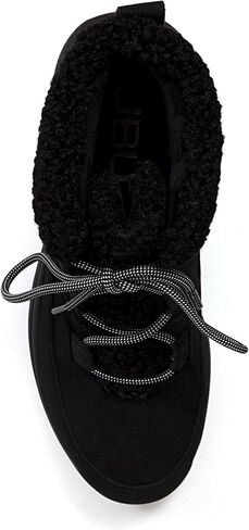 حذاء نسائي من JBU كاجوال بمقدمة مستديرة وكعب منخفض للكاحل مقاس 1-2 بوصة - أسود in Kuwait