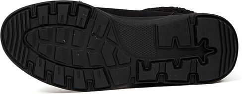 حذاء نسائي من JBU كاجوال بمقدمة مستديرة وكعب منخفض للكاحل مقاس 1-2 بوصة - أسود in Kuwait