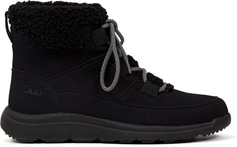 حذاء نسائي من JBU كاجوال بمقدمة مستديرة وكعب منخفض للكاحل مقاس 1-2 بوصة - أسود in Kuwait