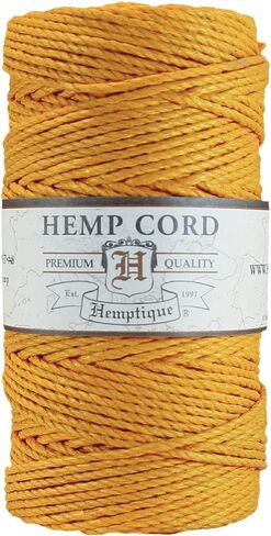 Hemptique 100% Hemp Cord Spool - #48 (1.8mm Thick) 205ft - Great for Beading, Jewelry Making, Macramé, Scrapbooking, Crafting & More - Sunset Coral in Saudi Arabia