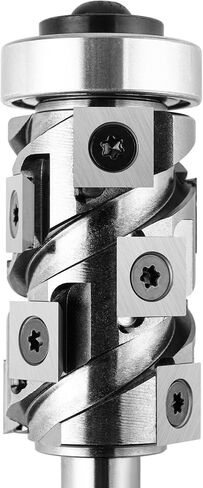 SpeTool 1/2 Shank Bottom Bearing Flush Trim Router Bits with 10 PCS Replaceable Carbide Inserts ,Industrial Grade Pattern Cutting Router Bit for Woodworking Templates in Saudi Arabia