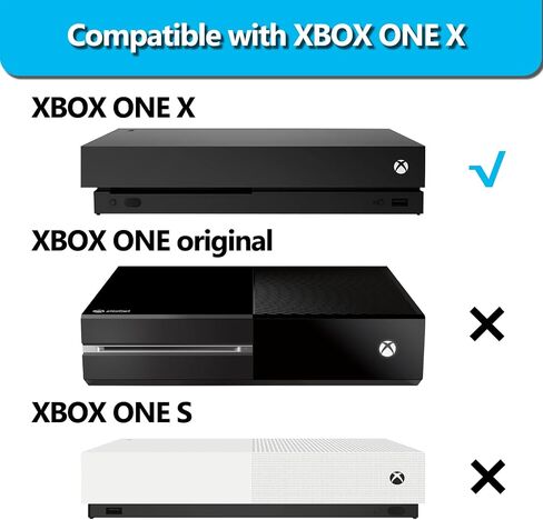 Nymus Wall Mount for Xbox One X, Metal Xbox One X Wall Mount with Detachable 2 Controller Holder & Headphone Hanger, Not Fit for One Original in Kuwait