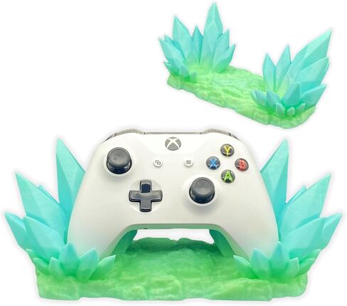 Crystal Throne Controller Stand for Xbox, 3D Printing Game Controller Holder Controller Display Stand for Switch Xbox Series PS5 PS4 PC, Controller Accessories for Desk Decor (Bluish Green) in Saudi Arabia