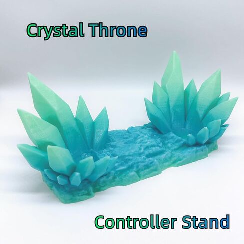 Crystal Throne Controller Stand for Xbox, 3D Printing Game Controller Holder Controller Display Stand for Switch Xbox Series PS5 PS4 PC, Controller Accessories for Desk Decor (Bluish Green) in Saudi Arabia