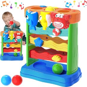 Toys for 1 2 3 Years Old Girls, Musical Toys for 6-12-18-24 Months, Interactive Toddler Toys, Montessori Toys, Christmas Birthday Gifts for Baby Kids Toddlers Age 1-2 Years Old
