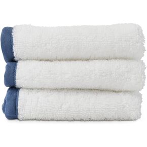 Lalo Baby Washcloths 3-Pack - 100% Organic Cotton, Soft & Absorbent, Gentle on Sensitive Skin, Machine Washable Soft Kids Washcloths - Blueberry