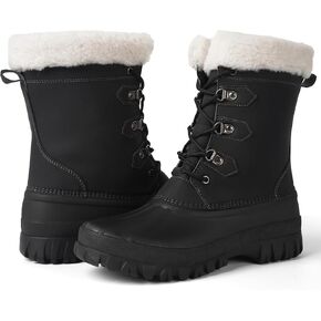 Women's Waterproof Winter Snow Boots Lightweight Insulated Duck Boots Warm Cold Weather Boots Fur Lined Mid-Calf Boots
