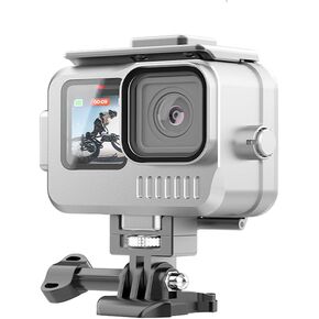 Aluminum Alloy Waterproof Case for GoPro Hero13/Hero12/Hero11/Hero10/Hero9 Black,40M/131FT Underwater Diving Housing Protective Shell for Hero13/12/11/10/9 Black Action Camera Accessories