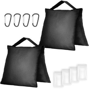 Sandbags Weight Bags for Photo Studio Photography Video Equipment, 2 Packs Empty Sandbag Set for Backdrop Stand, Photo Tripod, Canopy, Pop up Tent, Umbrella Base, Picnic Table,Fishing Chair