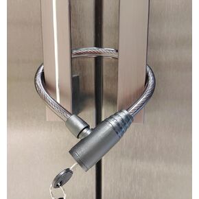 Fridge Lock, Refrigerator Lock with Keys, Cabinet Locks with Key, Childproof Lock, Bike Lock, Cable Lock for Cabinet Used in Cabinets, Drawers, Fridge, Bike, Stroller (16" 1PCS)