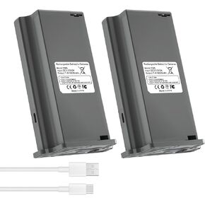 LP 2-Pack Rechargeable Lithium Battery Pack Trail Camera Battery 6000mah Compatible with Reveal Hunting Camera X, X Pro, Pro 3.0, X Gen 2.0 3.0, XB, SK 6000mAh Reveal Trail Hunting Camera Battery