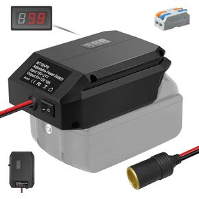 18V to12V Step Down Converter for Makita 18V Battery, Power Connector for Car Appliances,DIY Charger Buck Converter Power Station,Cigarette Lighter Adapter Buck Adapter for Car Refrigerator