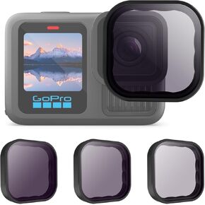 AFAITH ND & CPL Filter Kit for GoPro Hero 13 Black, 4-Pack ND8 ND16 ND32 CPL Lens Filters, Neutral Density and Polarizing Effects Filter Set, Multi-Coated HD Optical Glass Ultra Slim Aluminum Frame in Kuwait