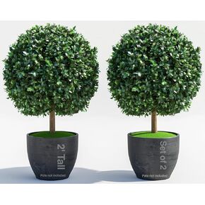 Eucalyptus Artificial Tree 5Ft Potted Indoor Fake Tree Faux Outdoor Artificial Plants for Front Porch Decorative Tree for Home & Office UV Resistant Evergreen Tree