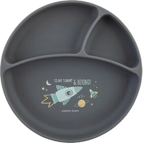 Stephen Joseph Silicone Baby Plate, One size, Space