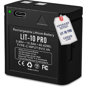 LIT-22 Battery,2024 New Upgrade High Capacity 6370mAh 7.7V Battery-Compatible with Trail Camera Flex-M,Flex G-36,Flex-Plus,Flex-S Include Type-C Cable