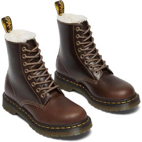 Dr. Martens Women's 1460 Serena Faux Fur Lined Lace-up Boots Combat