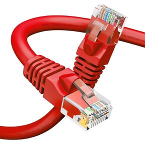 GearIT RJ45 Cat 6 Ethernet Patch Cable for TV, Modem, PC Gaming, 10Gbps, Gold-Plated Connectors, Snagless, Network Cable, Internet Cable, 14 Feet, Blue