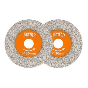 BGTEC Diamond Glass Cutting Disc - 5pcs 50mm/2" Mini Diamond Saw Blade Wheel for Glass Jade Crystal Wine Bottle Ceramic Tile Marble（4pcs Bare Hole, 1pcs with Shank）