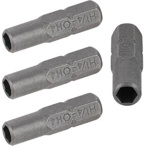 4 pack Screw Driver Bit Adapter, 6.35mm 1/4" Insert Bit adapter, 4mm Screwdriver Micro Bit Holder, Magnetic Hex Socket Shank Screwdriver Bit Adapter for Manual Electric Tool Adaptor Holder