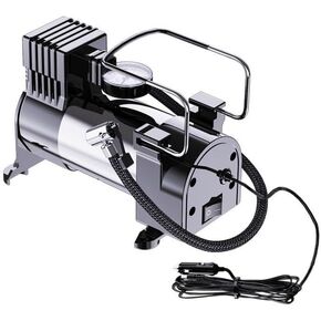 Car tire inflator portable tire pump - air flow 30L/min, suitable for cars, bicycles, kayaks, balloons, basketballs