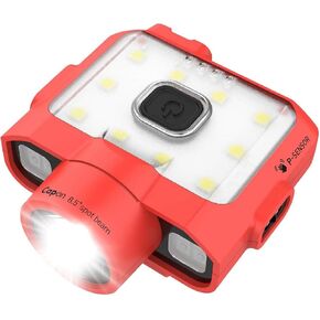 Claymore Capon 120D UV (Tan) - Optimizing LED for Night Fishing, Angling, Hiking, Camping, 380 Lumens, Versatile Wearable Options. Up to 45 Hours Runtime.