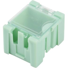 EVGATSAUTO Storage Boxes, 50Pcs Electronic Components Mini Storage Case SMD Assortment Box Container with Lids