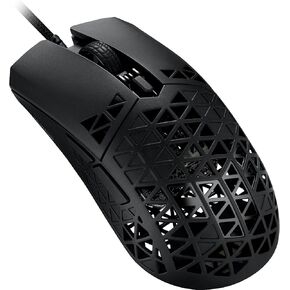 ASUS TUF M4 Air Wired Gaming Mouse - P307, Durable and Ultralight Air Shell Design, 16,000 dpi Optical Sensor, Six Tactile programmable Buttons, IPX6 Water Resistance, Black Color