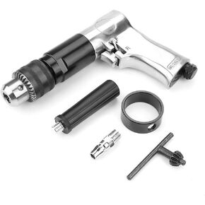Air Drill 1/2,Pneumatic Air Drill, 900rpm CW/CCW Handle Type Reversible Variable Speed Drilling Tool Engraving Grinder with 360°Reversible Handle for Machinery Production, Furniture, Hardware