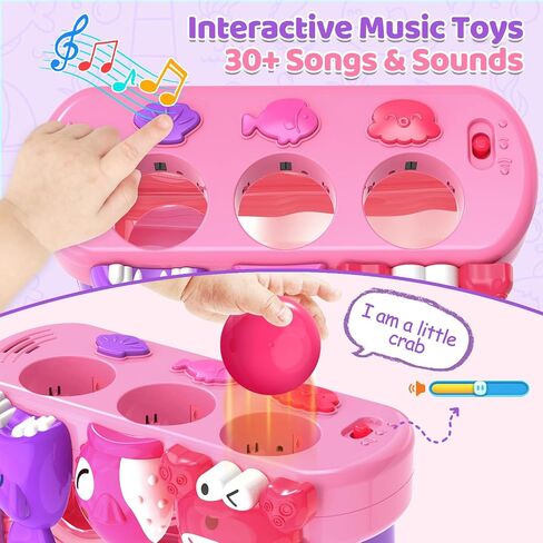 Toys for 1 2 3 Years Old Girls, Musical Toys for 6-12-18-24 Months, Interactive Toddler Toys, Montessori Toys, Christmas Birthday Gifts for Baby Kids Toddlers Age 1-2 Years Old in Saudi Arabia
