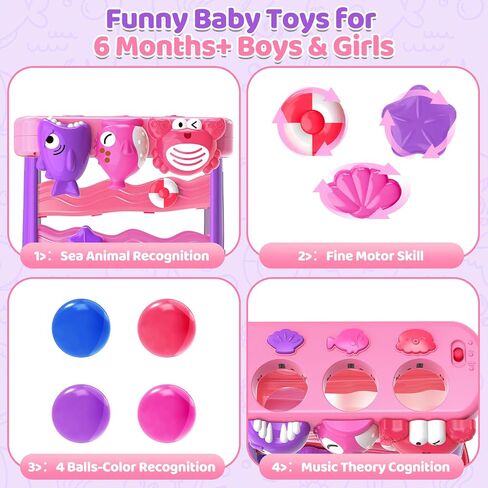 Toys for 1 2 3 Years Old Girls, Musical Toys for 6-12-18-24 Months, Interactive Toddler Toys, Montessori Toys, Christmas Birthday Gifts for Baby Kids Toddlers Age 1-2 Years Old in Saudi Arabia