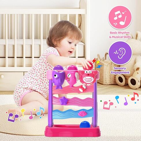 Toys for 1 2 3 Years Old Girls, Musical Toys for 6-12-18-24 Months, Interactive Toddler Toys, Montessori Toys, Christmas Birthday Gifts for Baby Kids Toddlers Age 1-2 Years Old in Saudi Arabia