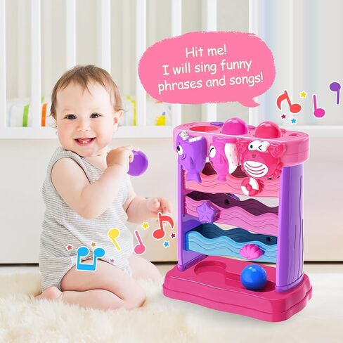 Toys for 1 2 3 Years Old Girls, Musical Toys for 6-12-18-24 Months, Interactive Toddler Toys, Montessori Toys, Christmas Birthday Gifts for Baby Kids Toddlers Age 1-2 Years Old in Saudi Arabia