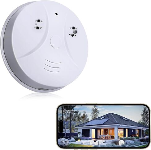 Security Camera Smoke Detector ，1080P Indoor Surveillance Camera with Night Vision,Motion Detection, for Home,Business, Baby Monitor in Saudi Arabia