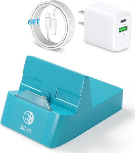 محطة إرساء سويتش للتلفزيون نينتندو سويتش مع محول HDMI 4K/منفذ من النوع C/منفذ USB بديل لمحول التلفزيون، محطة مستندات سويتش محمولة لنينتندو سويتش/OLED/شاحن سطح البخار in Kuwait