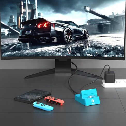 محطة إرساء سويتش للتلفزيون نينتندو سويتش مع محول HDMI 4K/منفذ من النوع C/منفذ USB بديل لمحول التلفزيون، محطة مستندات سويتش محمولة لنينتندو سويتش/OLED/شاحن سطح البخار in Kuwait