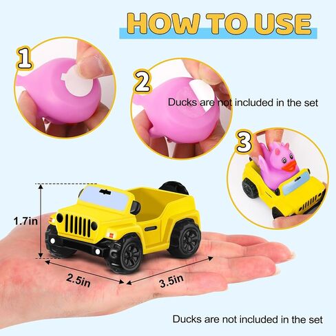 Jeep for Rubber Ducks, 3.5 Inch Jeep Toy Match Most 2 in Rubber Ducks, Jeep Toy for Jeep Dashboard Decorations Accessory Jeep Duck Collection Christmas Birthday Gifts(Green) in Kuwait
