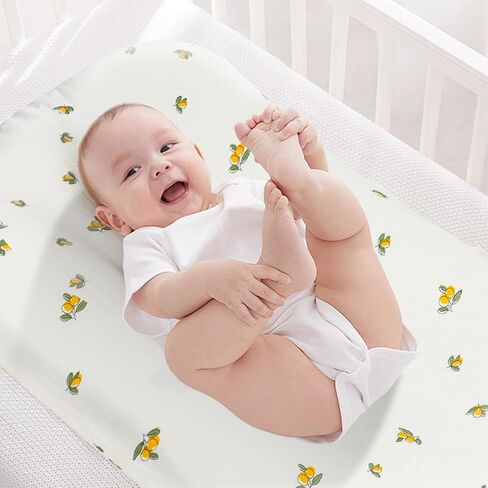Muslin Baby Lounger Cover, 2 Pack 100% Cotton Soft and Breathable Infant Lounger Cover for Babies 0-24 Months, Removable Newborn Lounger Slipcover Replacement for Boys Girls (Olive Flower,Pink) in Saudi Arabia