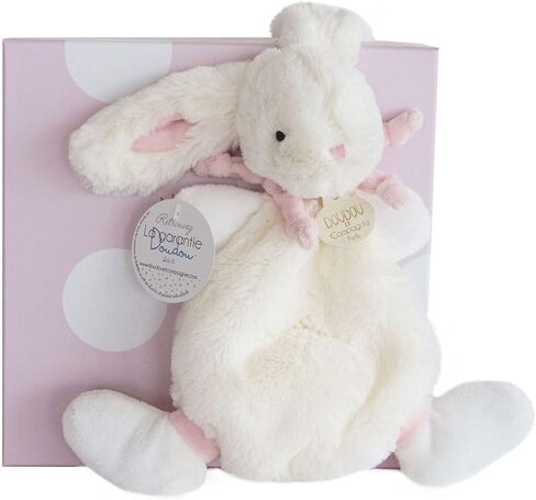 Doudou et Compagnie - DC2123 لعبة أرنب حلوة ناعمة - صندوق هدايا - رمادي داكن - 26 سم - فكرة هدية لحديثي الولادة للبنين والبنات - لعبة ناعمة مضمونة مفقودة in Kuwait