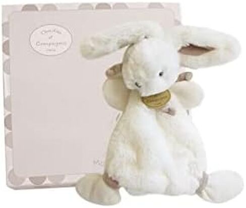 Doudou et Compagnie - DC2123 لعبة أرنب حلوة ناعمة - صندوق هدايا - رمادي داكن - 26 سم - فكرة هدية لحديثي الولادة للبنين والبنات - لعبة ناعمة مضمونة مفقودة in Kuwait