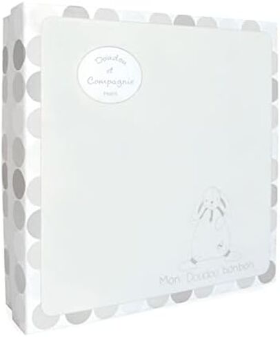 Doudou et Compagnie - DC2123 لعبة أرنب حلوة ناعمة - صندوق هدايا - رمادي داكن - 26 سم - فكرة هدية لحديثي الولادة للبنين والبنات - لعبة ناعمة مضمونة مفقودة in Kuwait