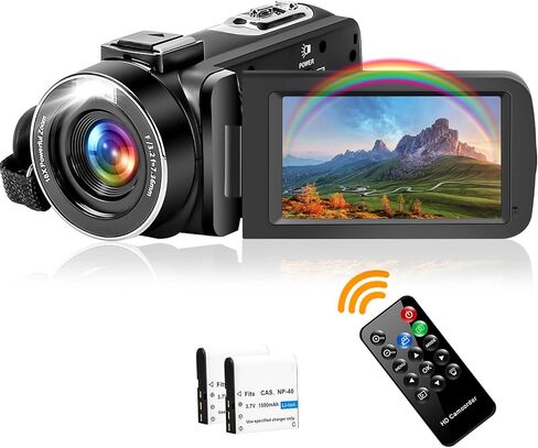 Video Camera Camcorder, 1080P 48MP Full HD Camcorder 16X Digital Video Camera for YouTube in Saudi Arabia
